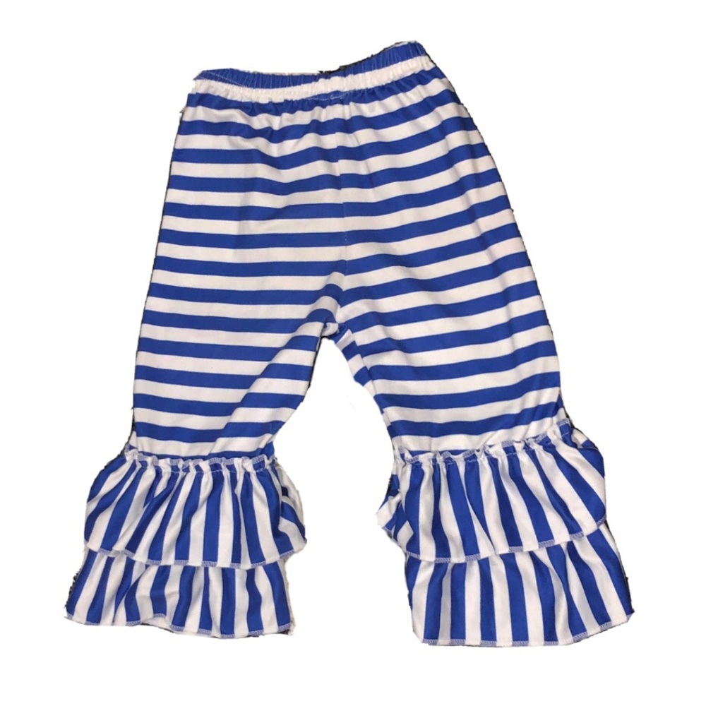 Ruffle Blue and White Striped Pants Bottoms 18-24 months